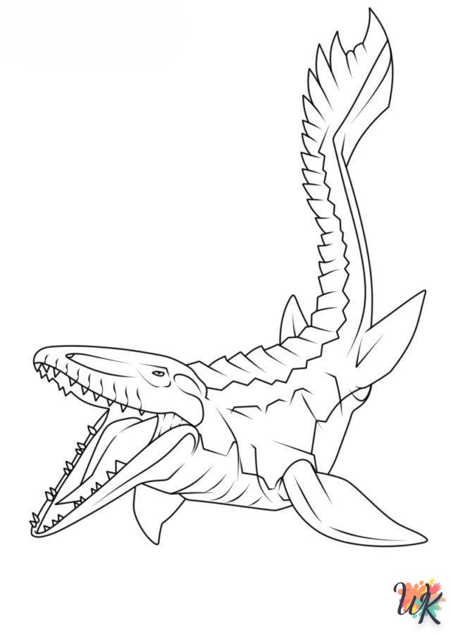 Dibujos para Colorear Mosasaurus 67