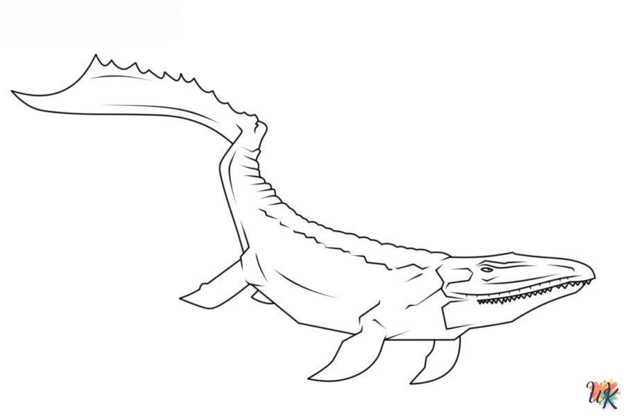 Dibujos para Colorear Mosasaurus 70