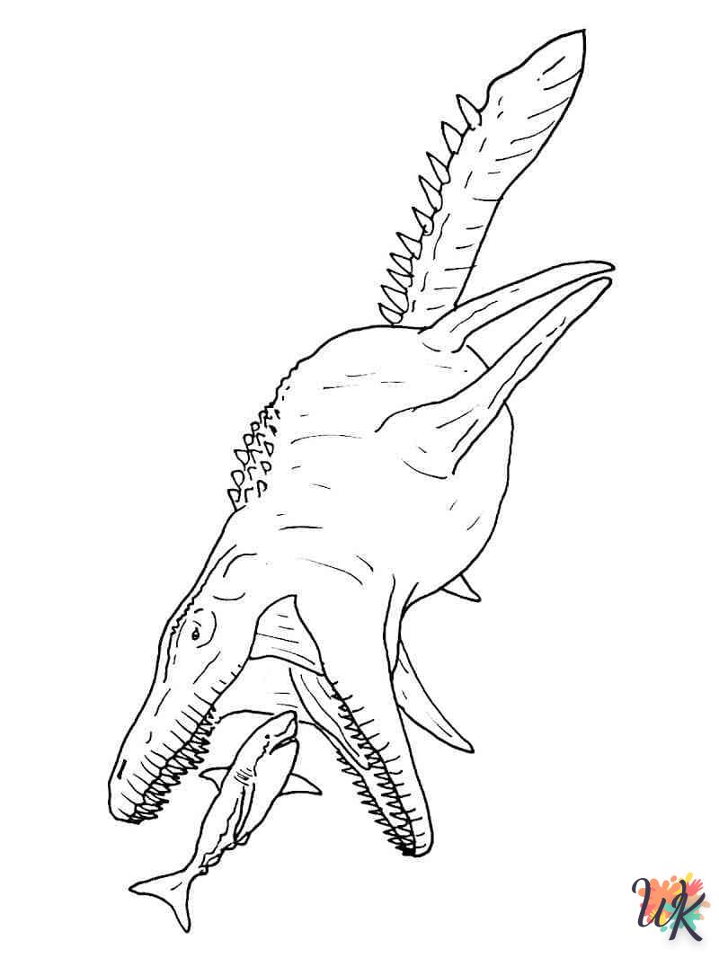 Dibujos para Colorear Mosasaurus 8