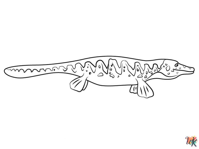 Dibujos para Colorear Mosasaurus 9