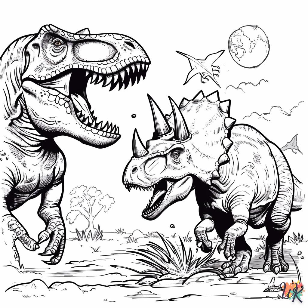 Dibujos para Colorear T Rex 3