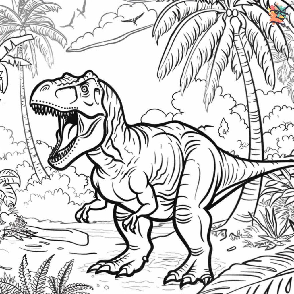 Dibujos para Colorear T Rex 6