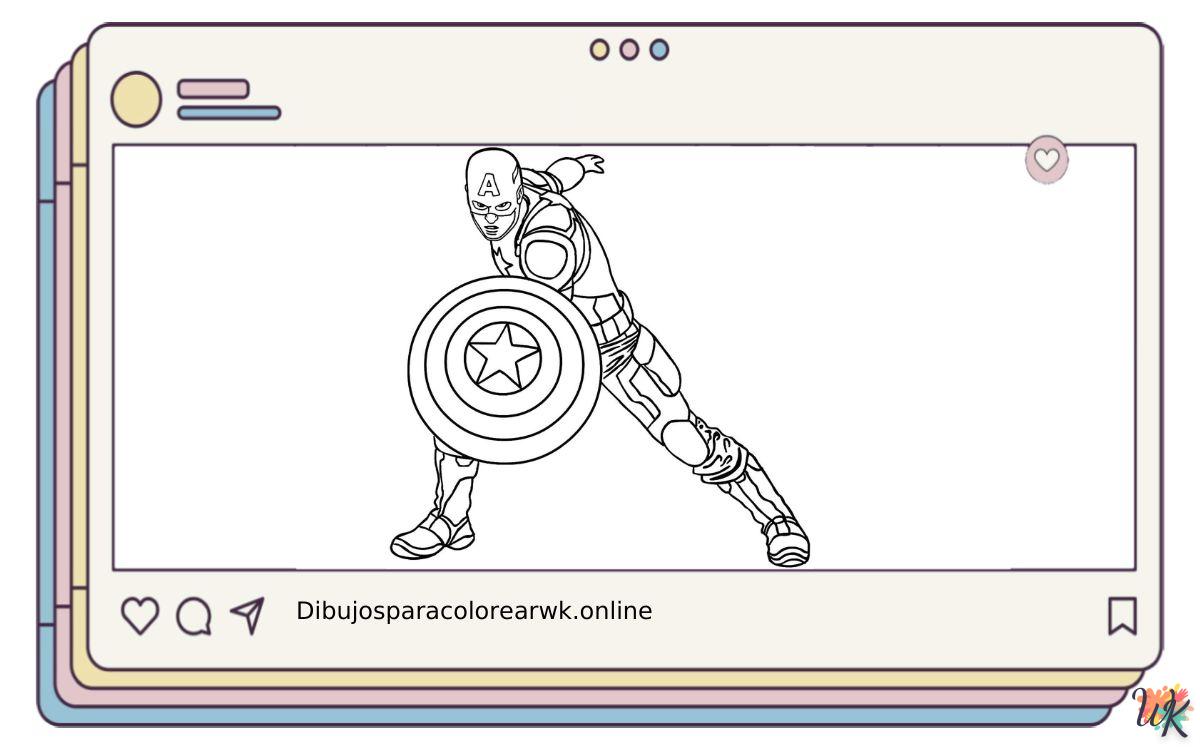 50 Dibujos Para Colorear Captain America